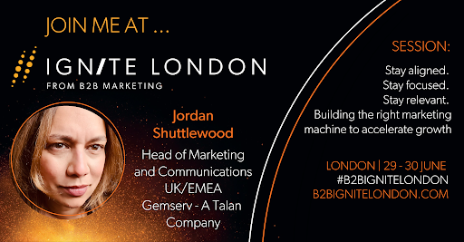 Jordan Shuttlewood speaker card for Ignite London
